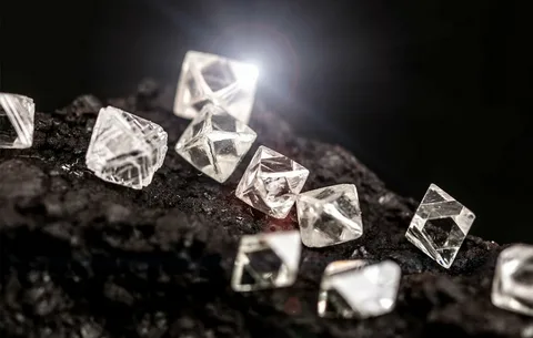 Raw diamonds